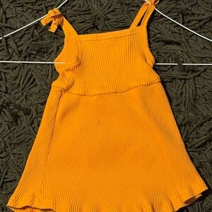 Vibrant Orange Sleeveless Dress
